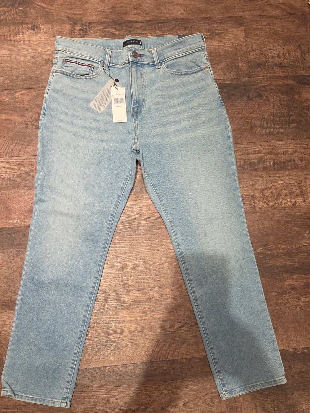 Tommy Hilfiger Light Blue Straight Leg Mens Jeans